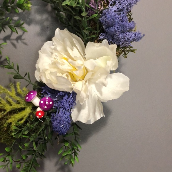 Straw spring wreaths 🍄 mushroom moss cottage core succulents bird - Picture 5 of 14